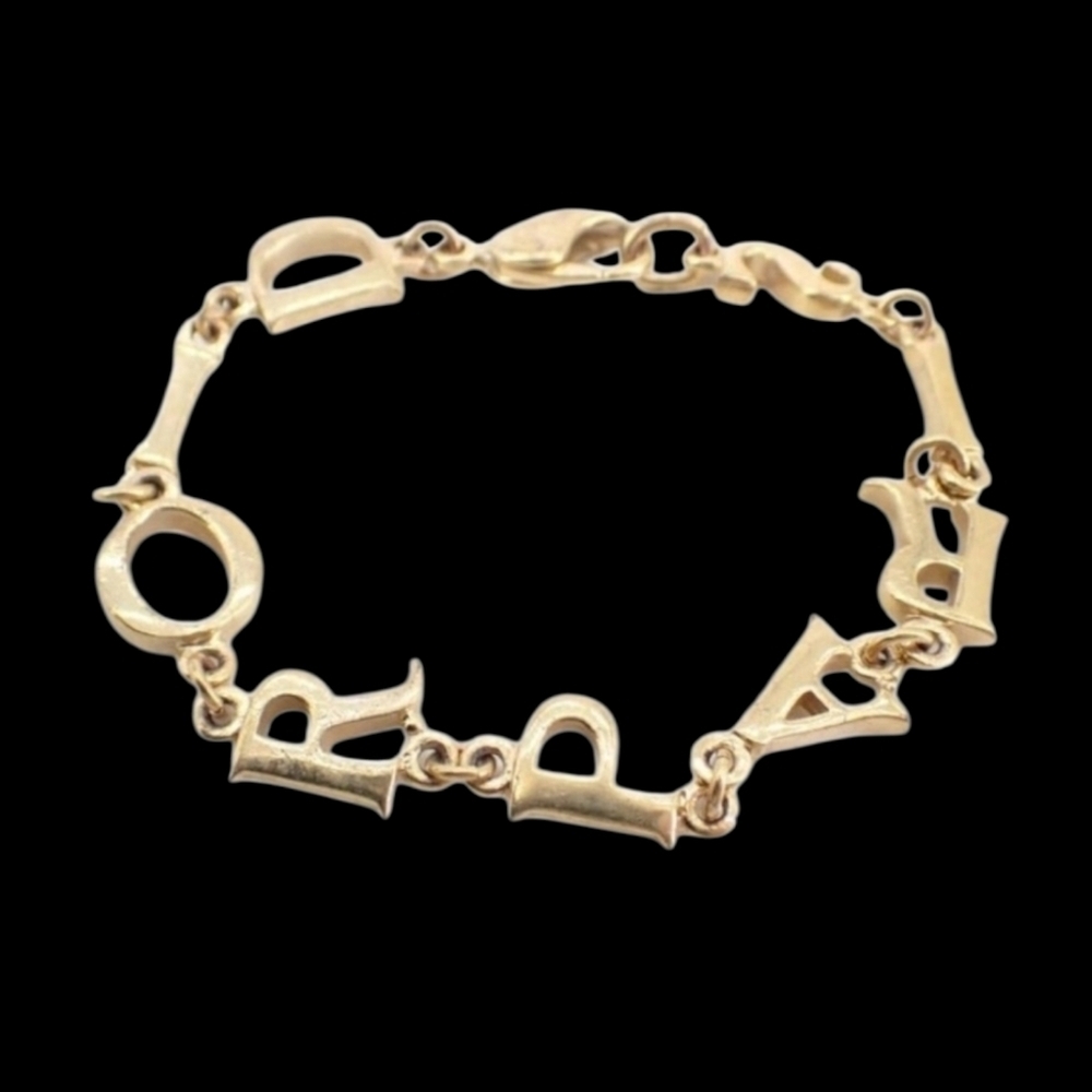 DIOR Gold "Dior Paris" 2000s Bracelet - Picture 2 of 9